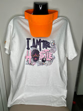 Load image into Gallery viewer, &#39;I Am The Hustle&#39; Tee Orange Visor
