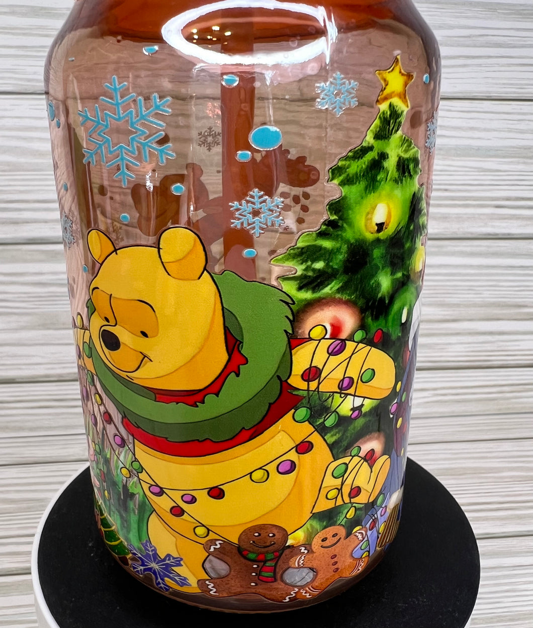 'Whinnie The Pooh and Friends' 2024 Christmas Glass Jar Cup