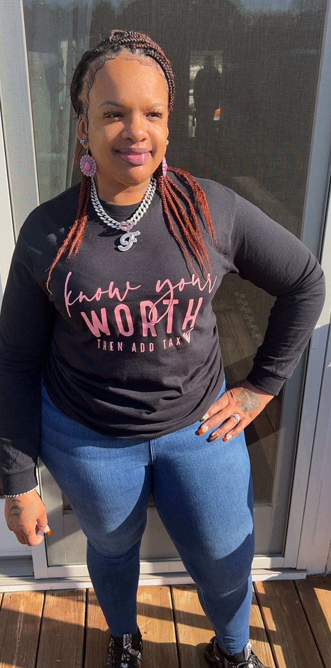 'Know Your Worth' Long Sleeve T-Shirt