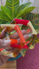 Load and play video in Gallery viewer, &#39;Vibrant Octagon Bangles&#39; Single color or 5pc Set
