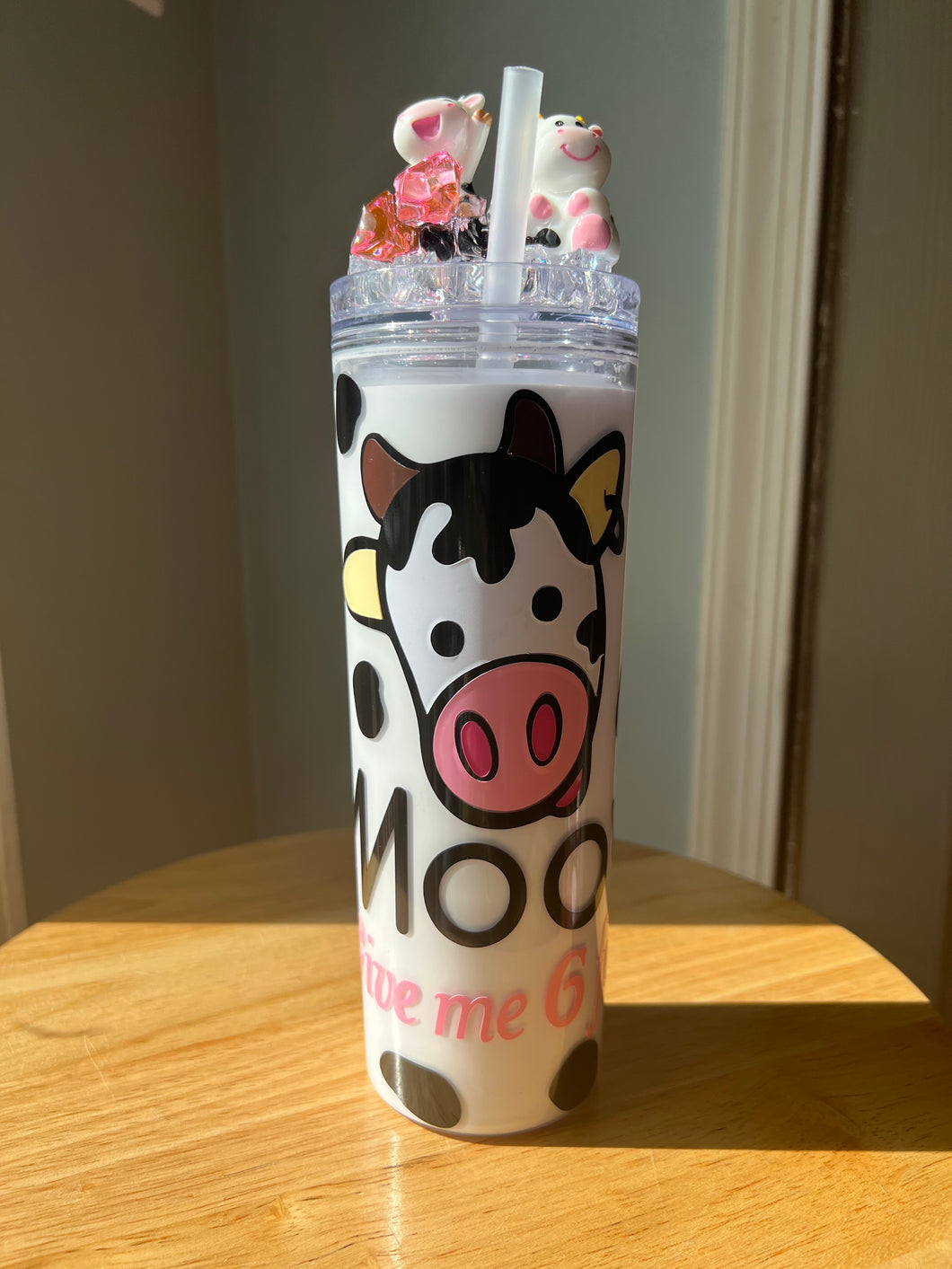 'Moove... Give me 6 feet!' Cow Tumbler