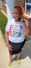 Load image into Gallery viewer, PRIDE Courage and Happy AF Vibrant Tee
