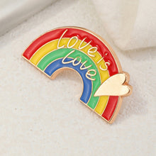 Load image into Gallery viewer, Vibrant Rainbows &#39;Tri-Love&#39; 3pc Brooch Set
